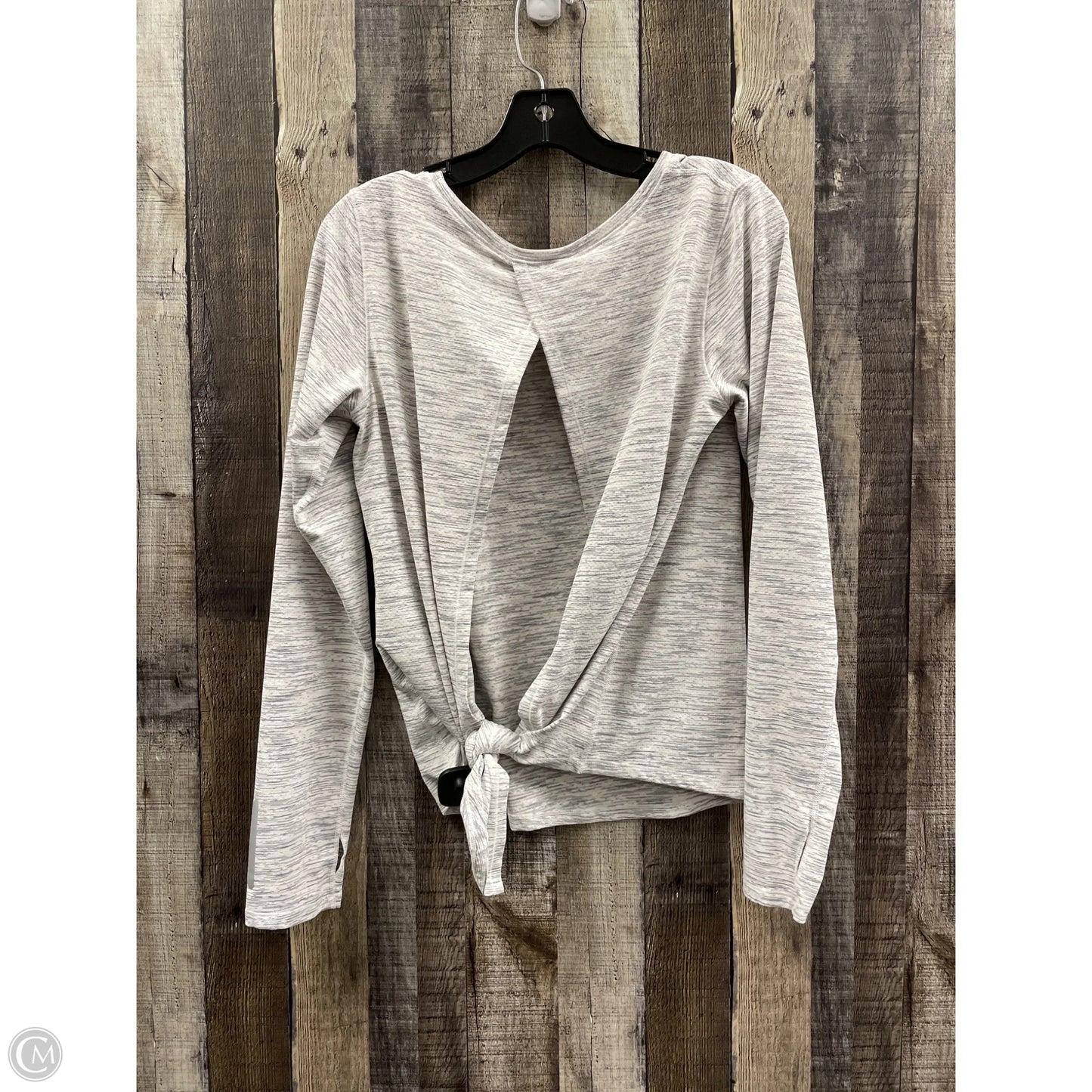 Athletic Top Long Sleeve Collar By Zyia In Grey, Size: Xxl