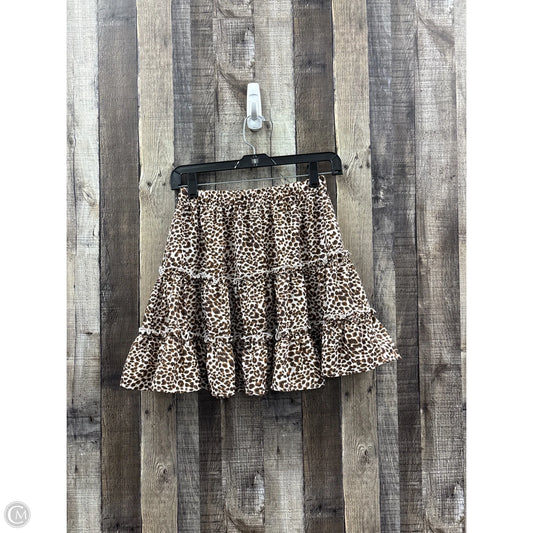 Skirt Mini & Short By Shein In Animal Print, Size: S