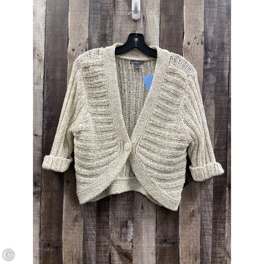 Sweater Cardigan By Apt 9 In Cream, Size: L
