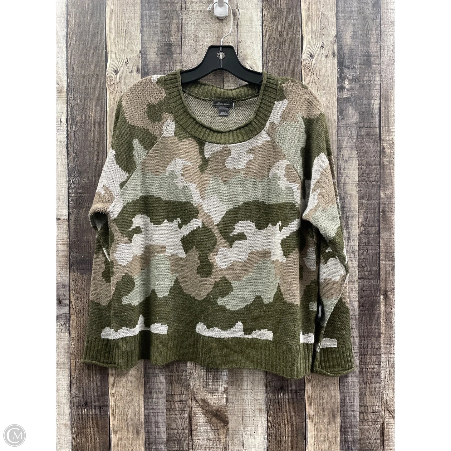 Sweater By Eddie Bauer In Camouflage Print, Size: M