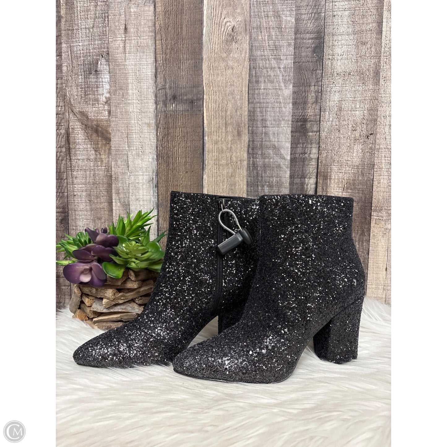 Boots Ankle Heels By Nine West In Black, Size: 8