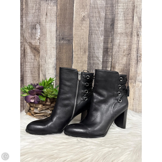 Boots Ankle Heels By Adrienne Vittadini In Black, Size: 8