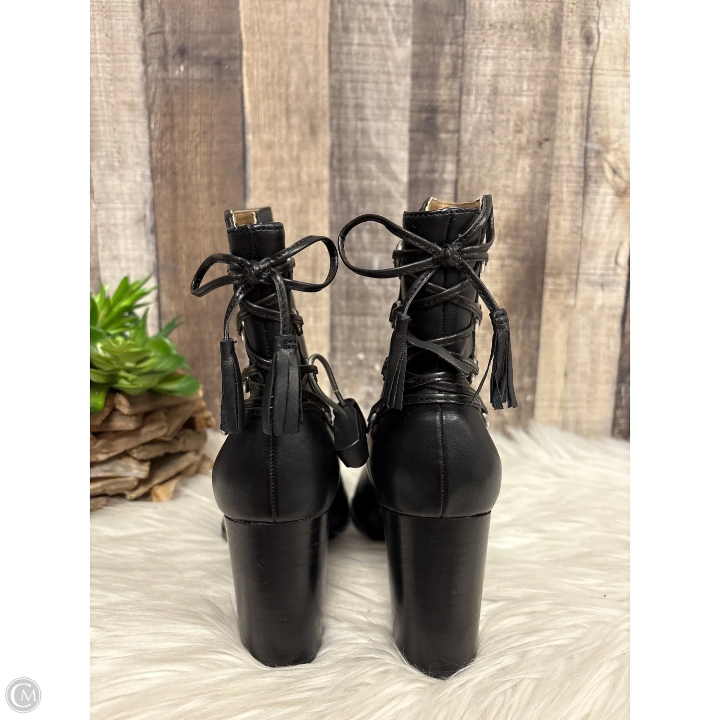 Boots Ankle Heels By Adrienne Vittadini In Black, Size: 8