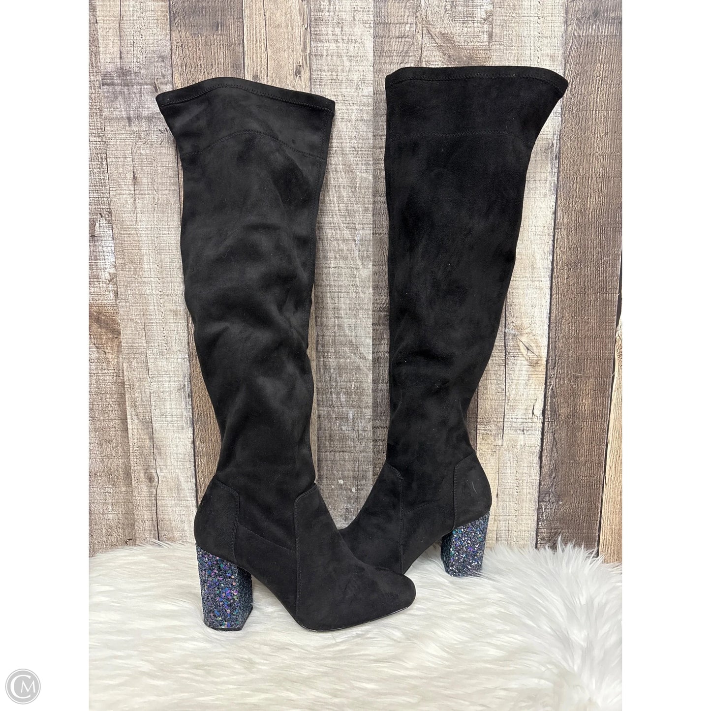 Boots Over-the-knee Heels By Mix No 6 In Black, Size: 8