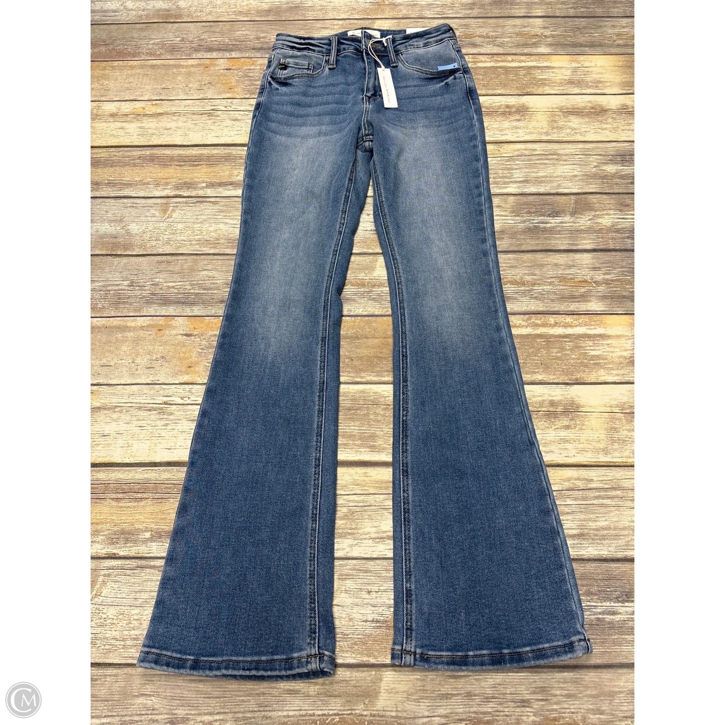 Jeans Boot Cut By Kancan In Blue Denim, Size: 4