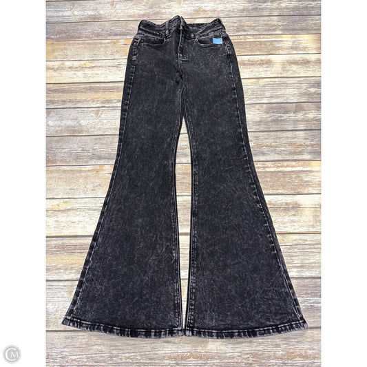 Jeans Flared By Kancan In Black Denim, Size: 4