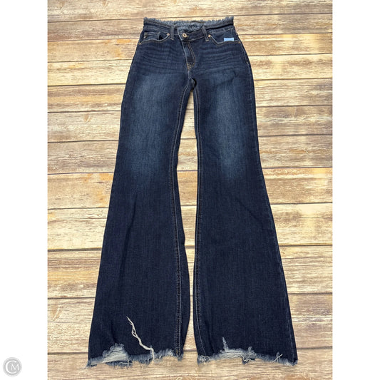 Jeans Flared By Kancan In Blue Denim, Size: 4