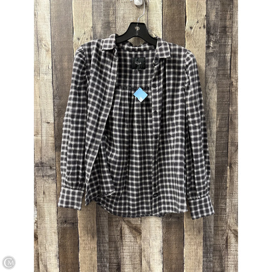 Top Long Sleeve By Rails In Plaid Pattern, Size: Xs