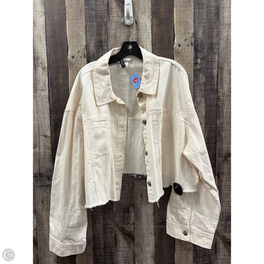 Jacket Denim By Divided In Cream Denim, Size: Xxl