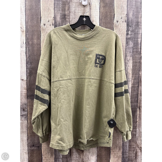 Top Long Sleeve By Disney In Green, Size: S