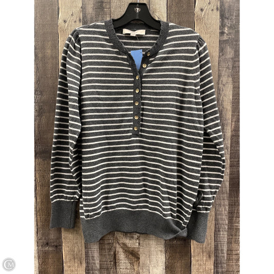 Sweater By Loft In Striped Pattern, Size: L