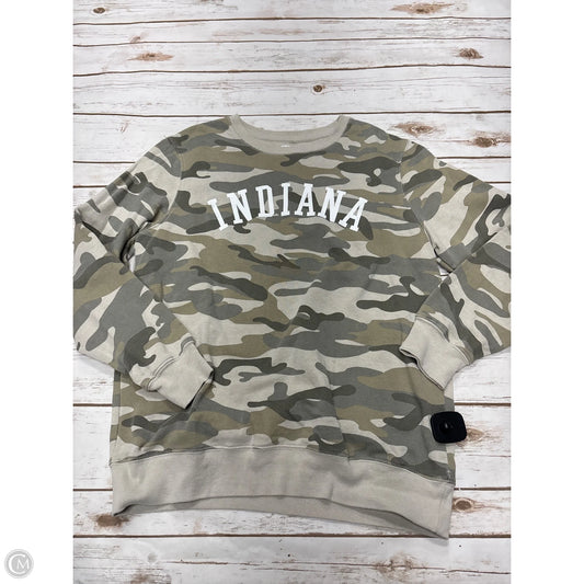 Sweatshirt Crewneck By Home Free In Camouflage Print, Size: L