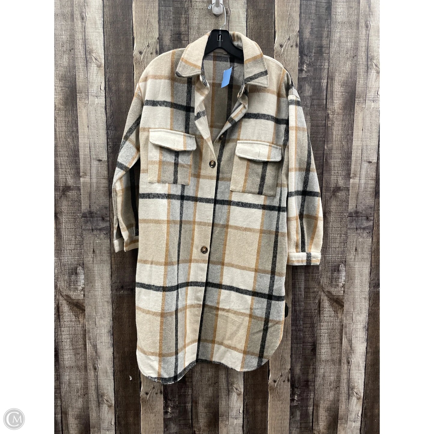 Coat Other By Cmf In Plaid Pattern, Size: S