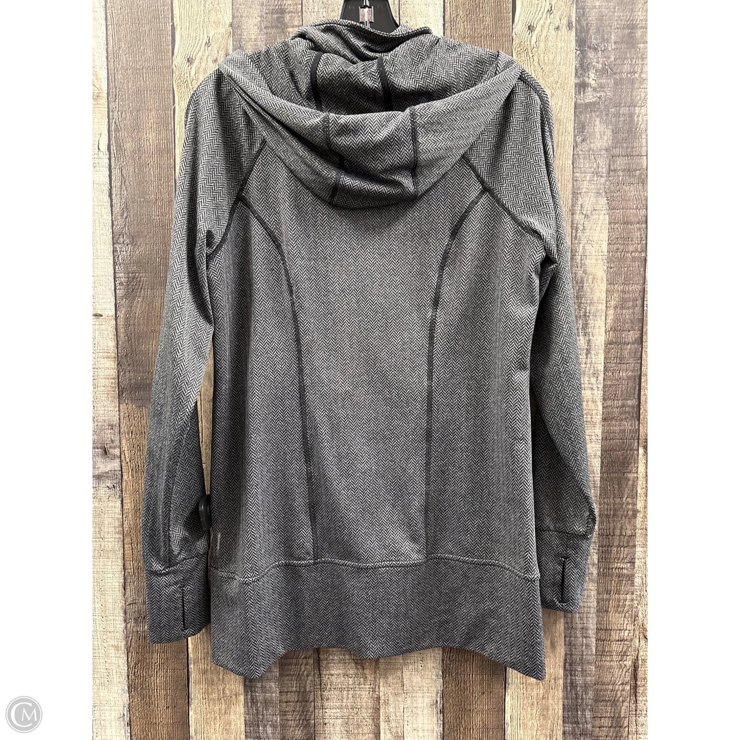 Athletic Jacket By Mondetta In Black & Grey, Size: M