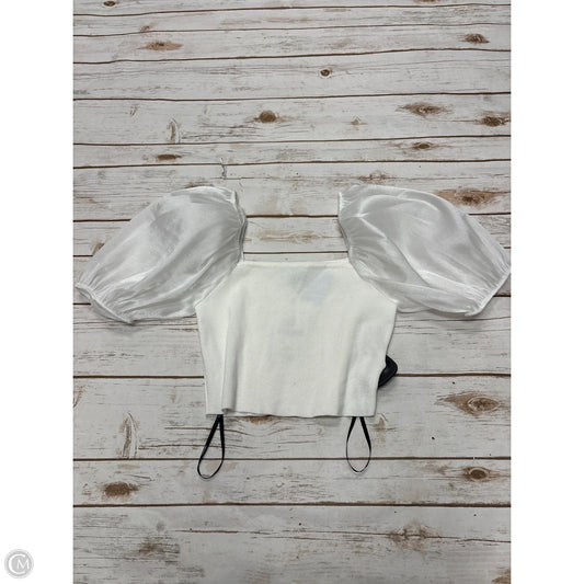 Top Short Sleeve By Forever 21 In White, Size: S