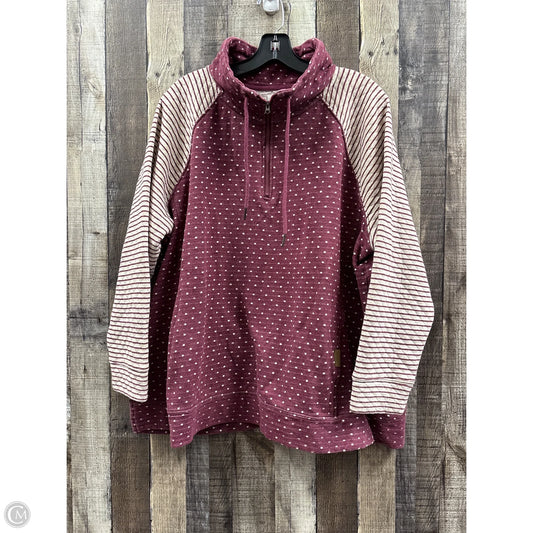 Sweatshirt Collar By Maurices In Maroon, Size: 2x