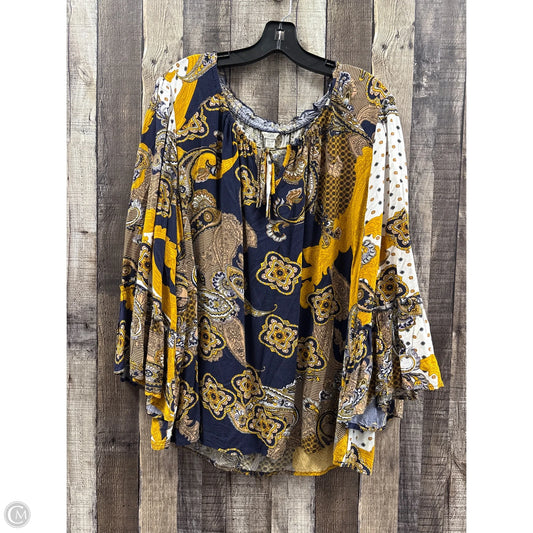 Top Long Sleeve By Cato In Multi-colored, Size: 3x