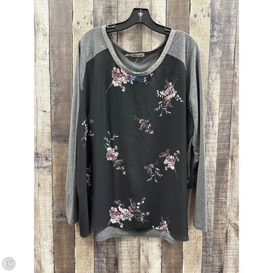 Top Long Sleeve By Maurices In Grey, Size: 3x