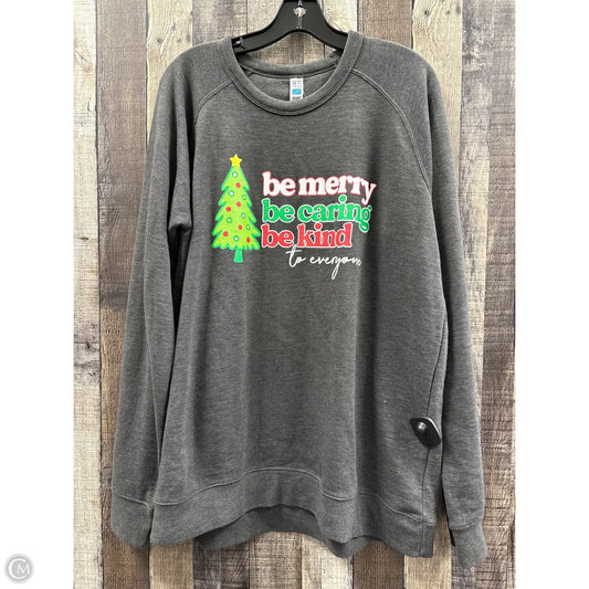 Sweatshirt Crewneck By Cme In Grey, Size: 2x