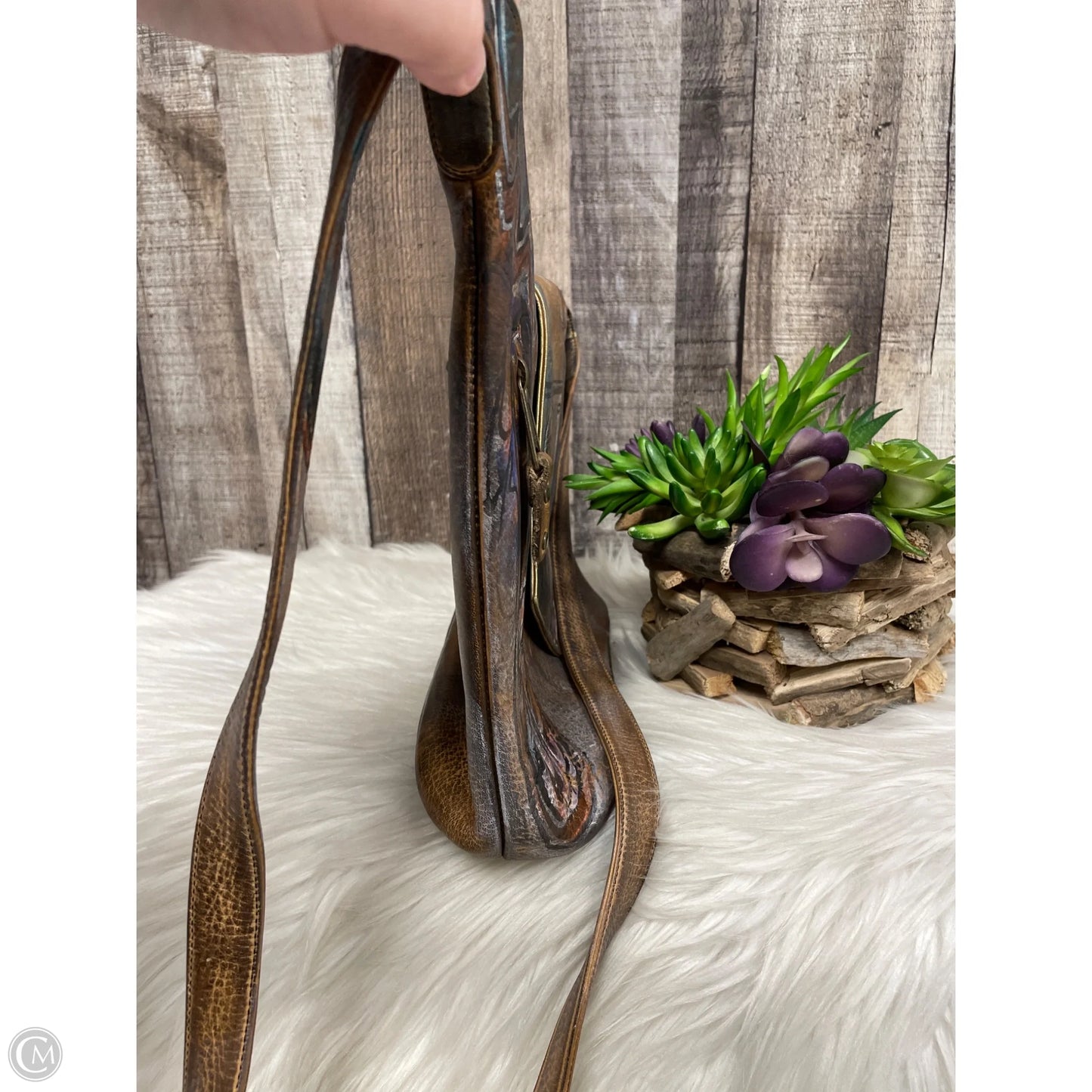 Crossbody Leather By Cme, Size: Medium