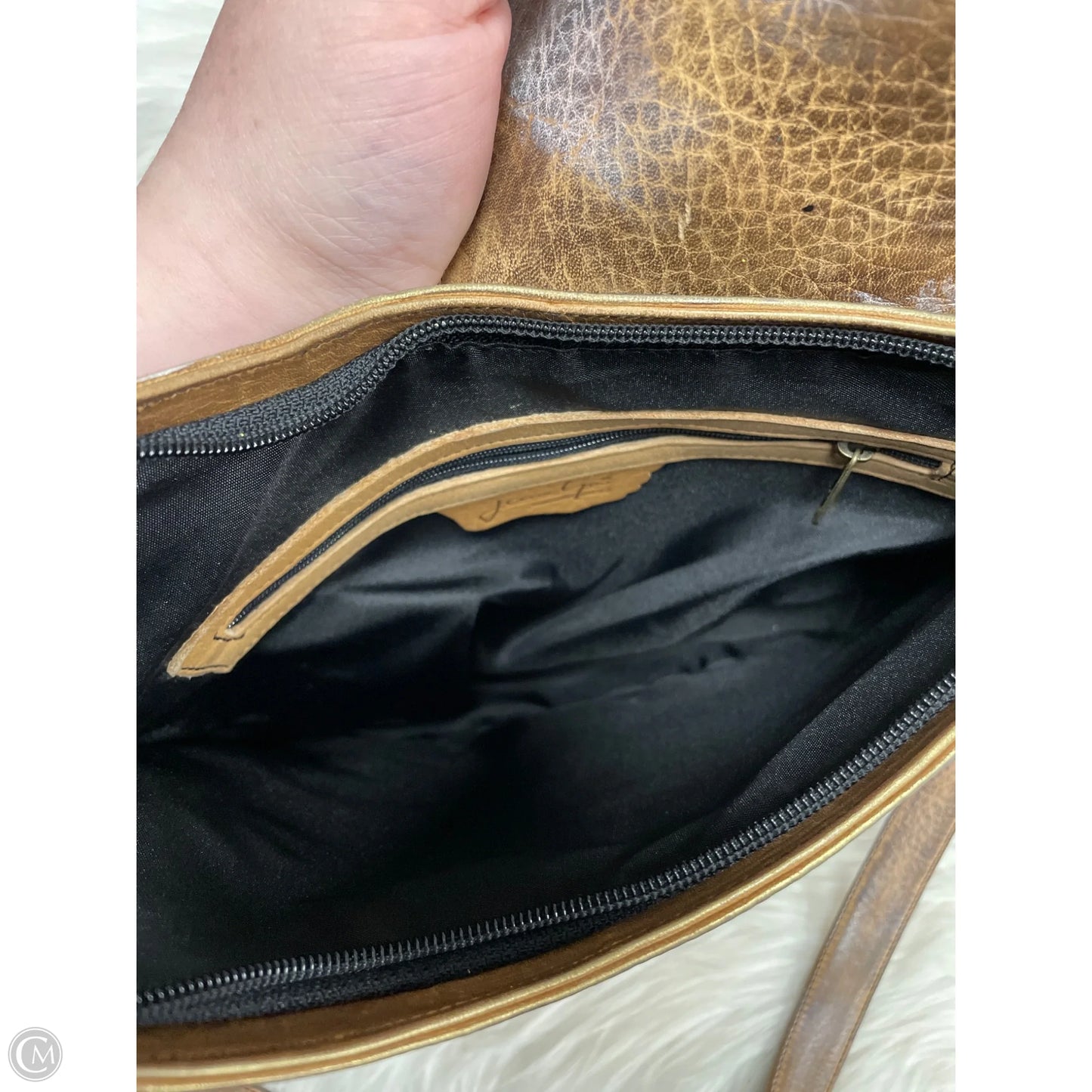 Crossbody Leather By Cme, Size: Medium