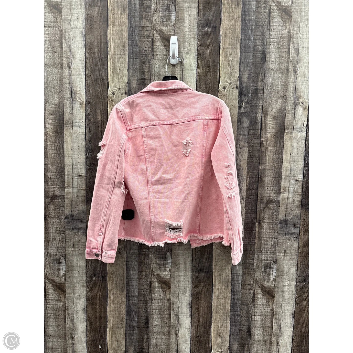 Jacket Denim By Cmf In Pink Denim, Size: S
