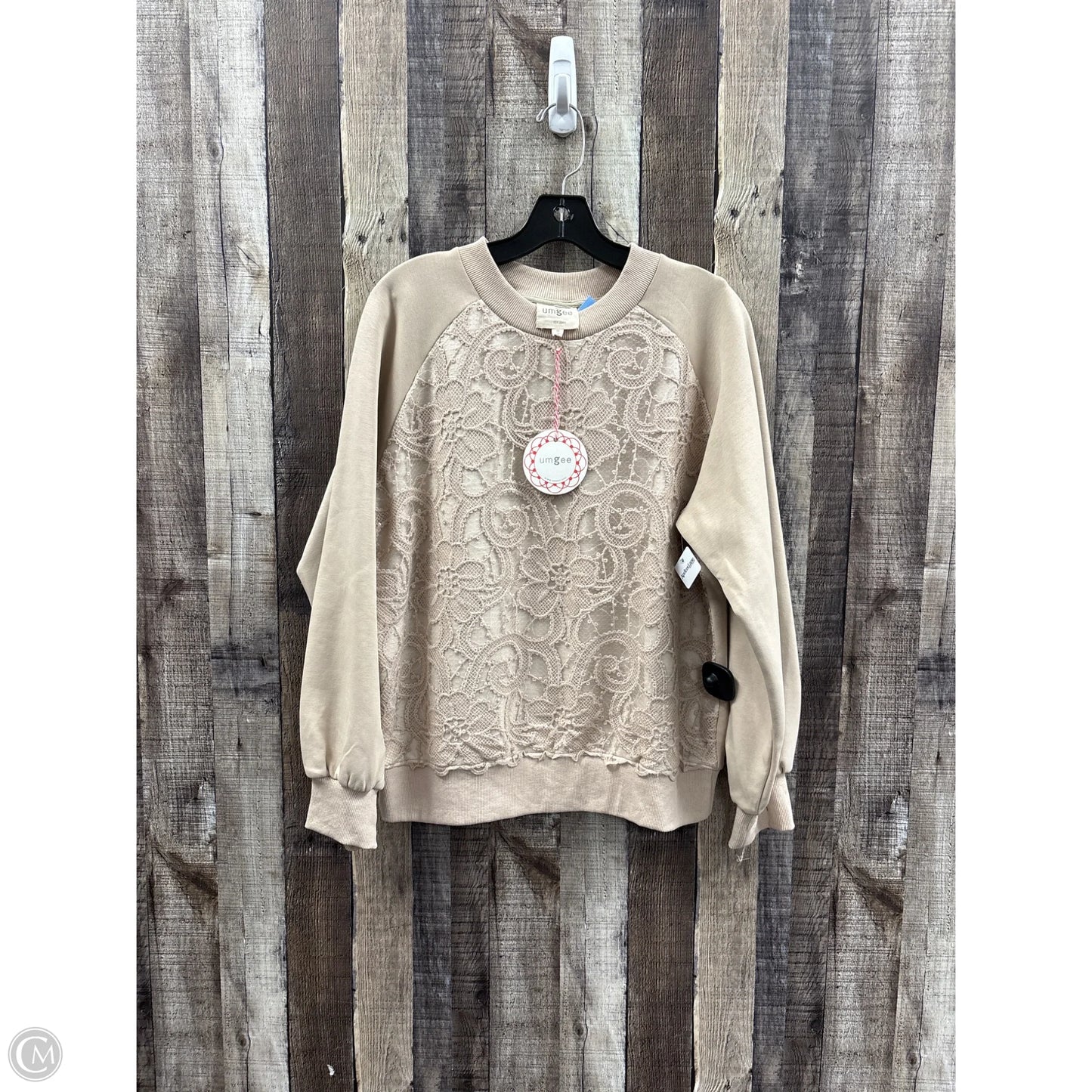 Sweatshirt Crewneck By Umgee In Beige, Size: M