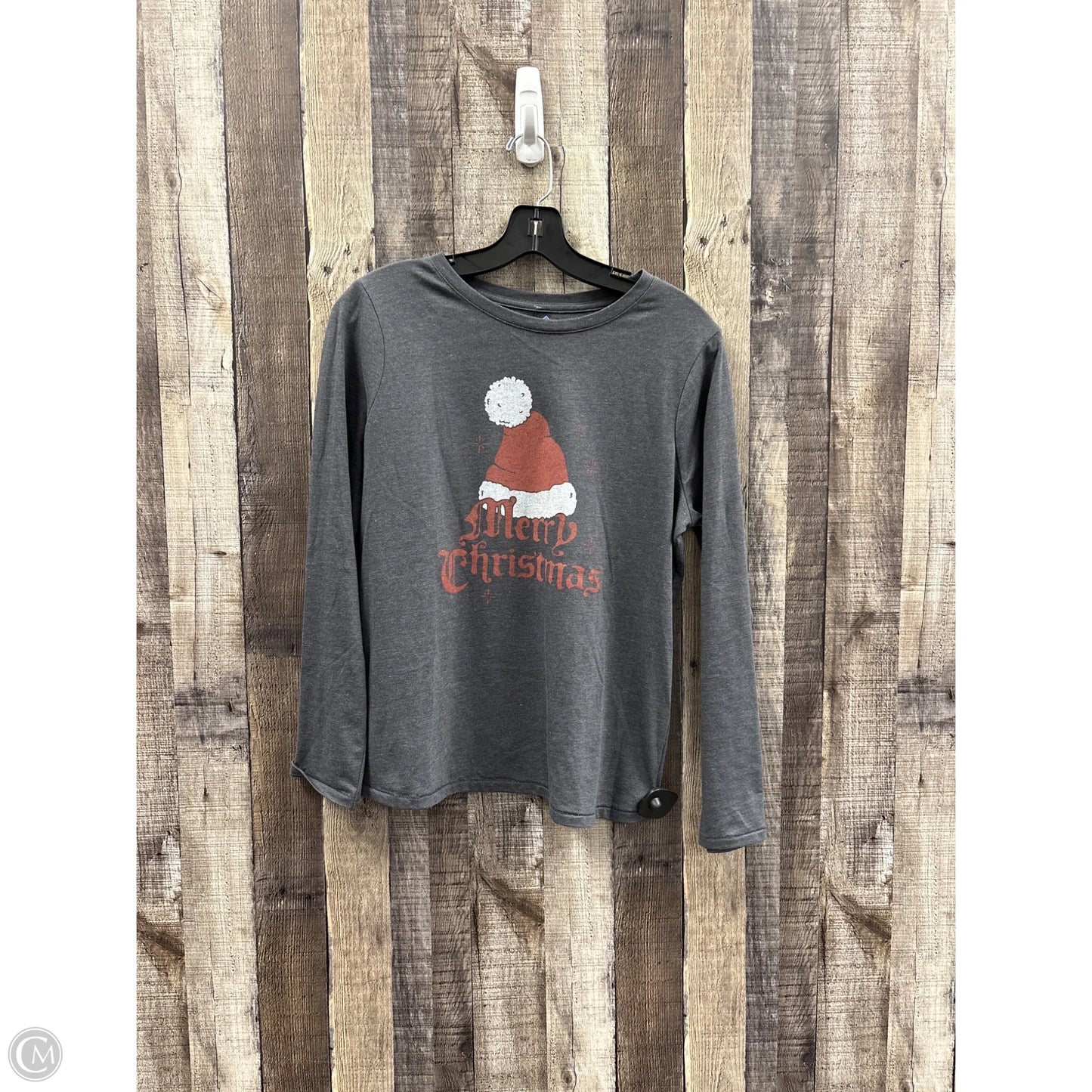 Top Long Sleeve Basic By Sonoma In Grey, Size: Mp