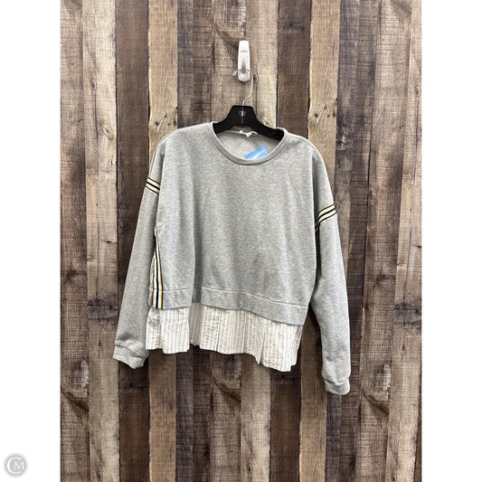 Sweatshirt Crewneck By Ee Some In Grey, Size: M