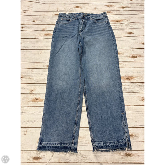 Jeans Straight By Divided In Blue Denim, Size: 14
