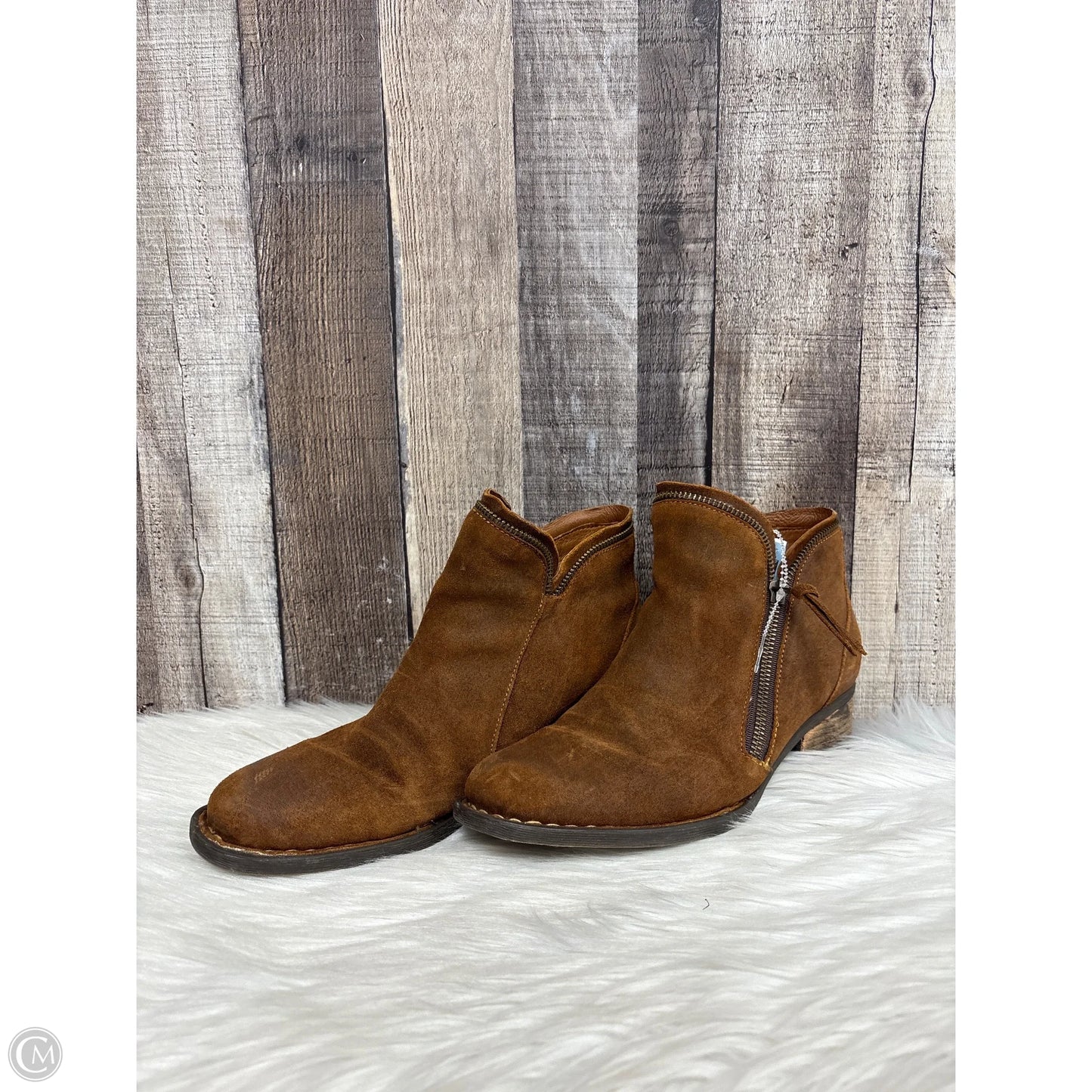 Boots Ankle Heels By Born In Brown, Size: 8