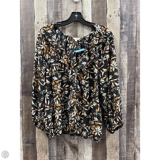 Top Long Sleeve By Max Studio In Multi-colored, Size: L