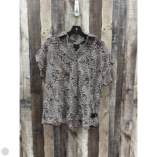 Top Sleeveless By Worthington In Animal Print, Size: M