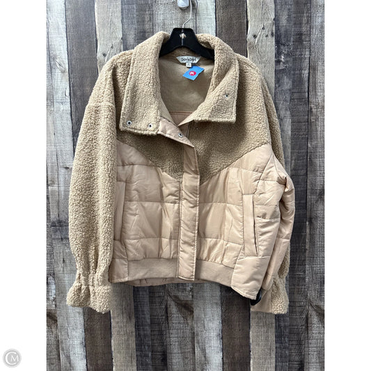 Jacket Fleece By Davi & Dani In Tan, Size: M