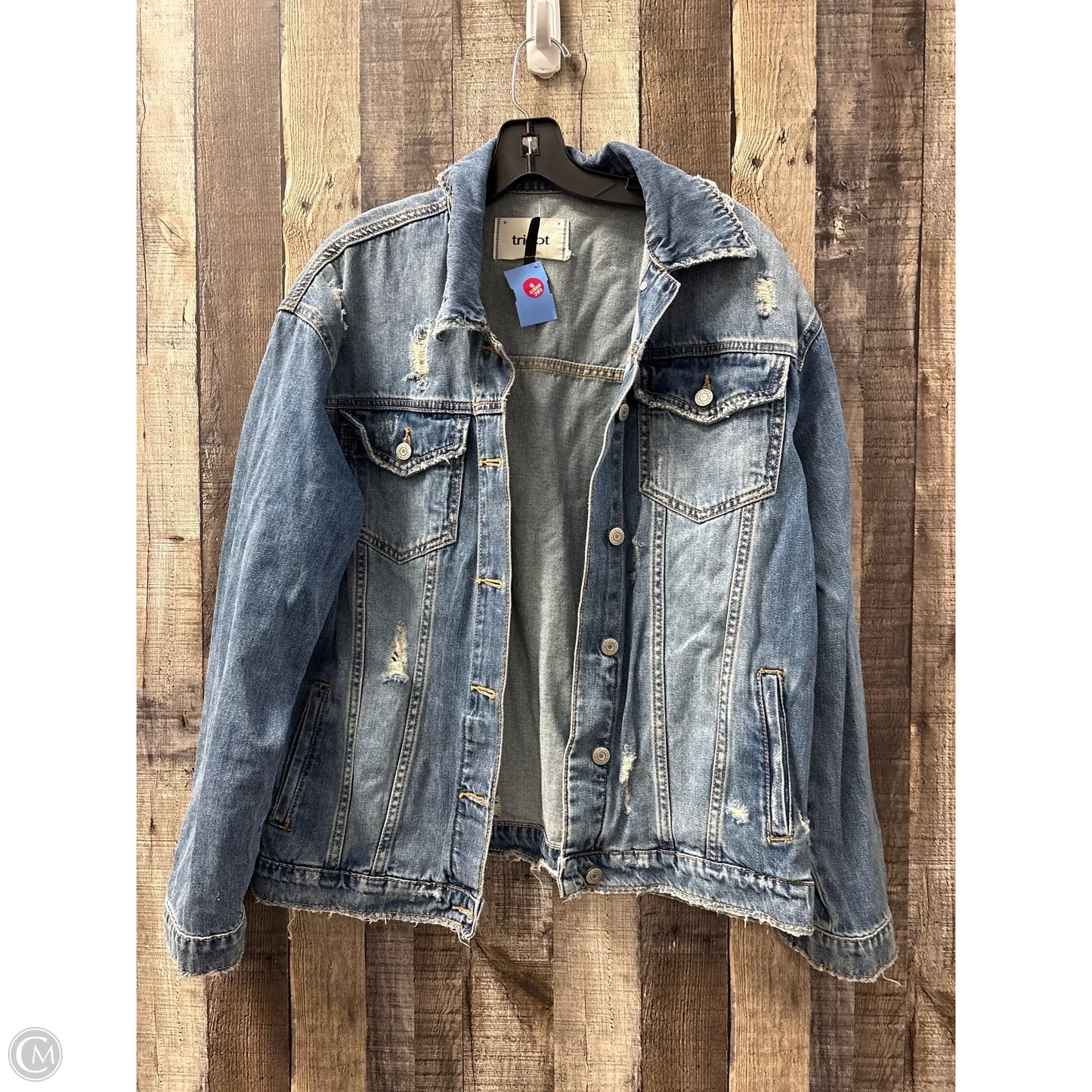 Jacket Denim By Cme In Blue Denim, Size: S