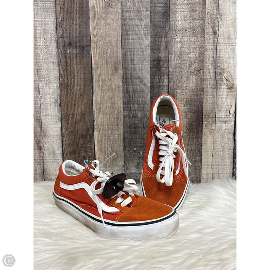 Shoes Sneakers By Vans In Orange, Size: 9
