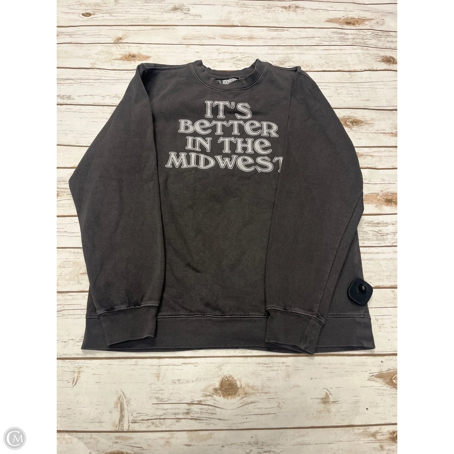 Sweatshirt Crewneck By Girl Dangerous In Grey, Size: S
