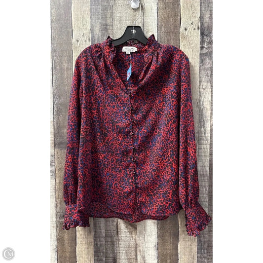 Top Long Sleeve By Molly Bracken In Animal Print, Size: L