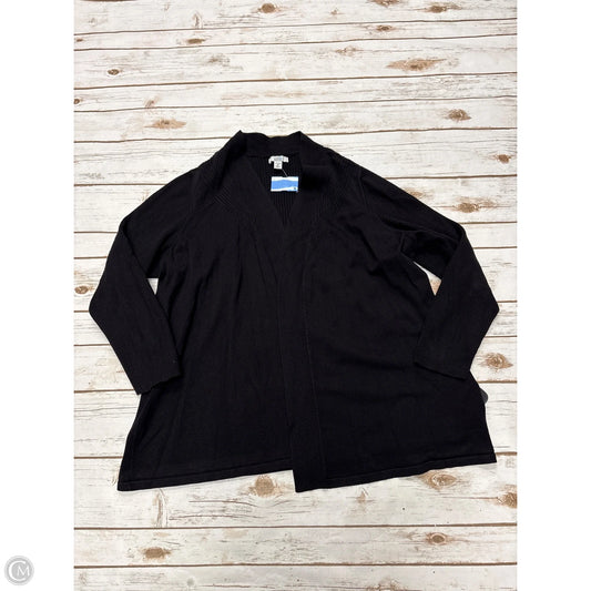 Sweater Cardigan By Croft And Barrow In Black, Size: 2x