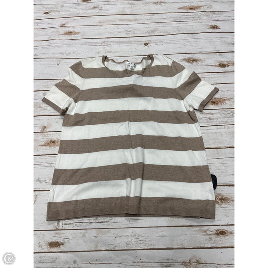 Sweater Short Sleeve By Croft And Barrow In Beige, Size: Xl