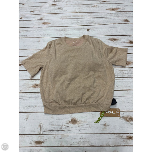Top Short Sleeve By Cme In Beige, Size: L