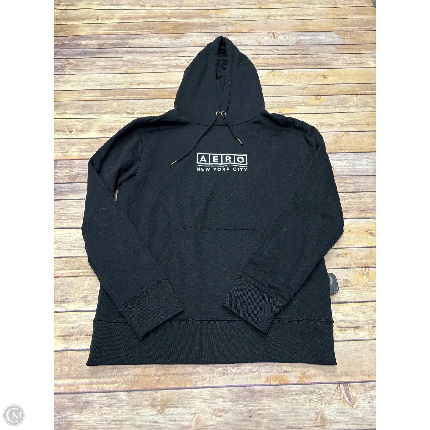 Sweatshirt Hoodie By Aeropostale In Black, Size: M