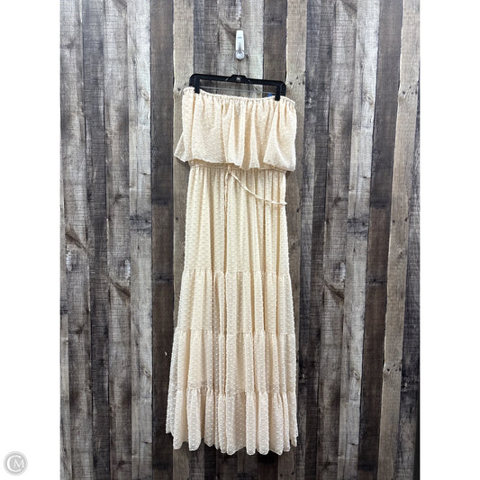 Dress Casual Maxi By Cmf In Cream, Size: L