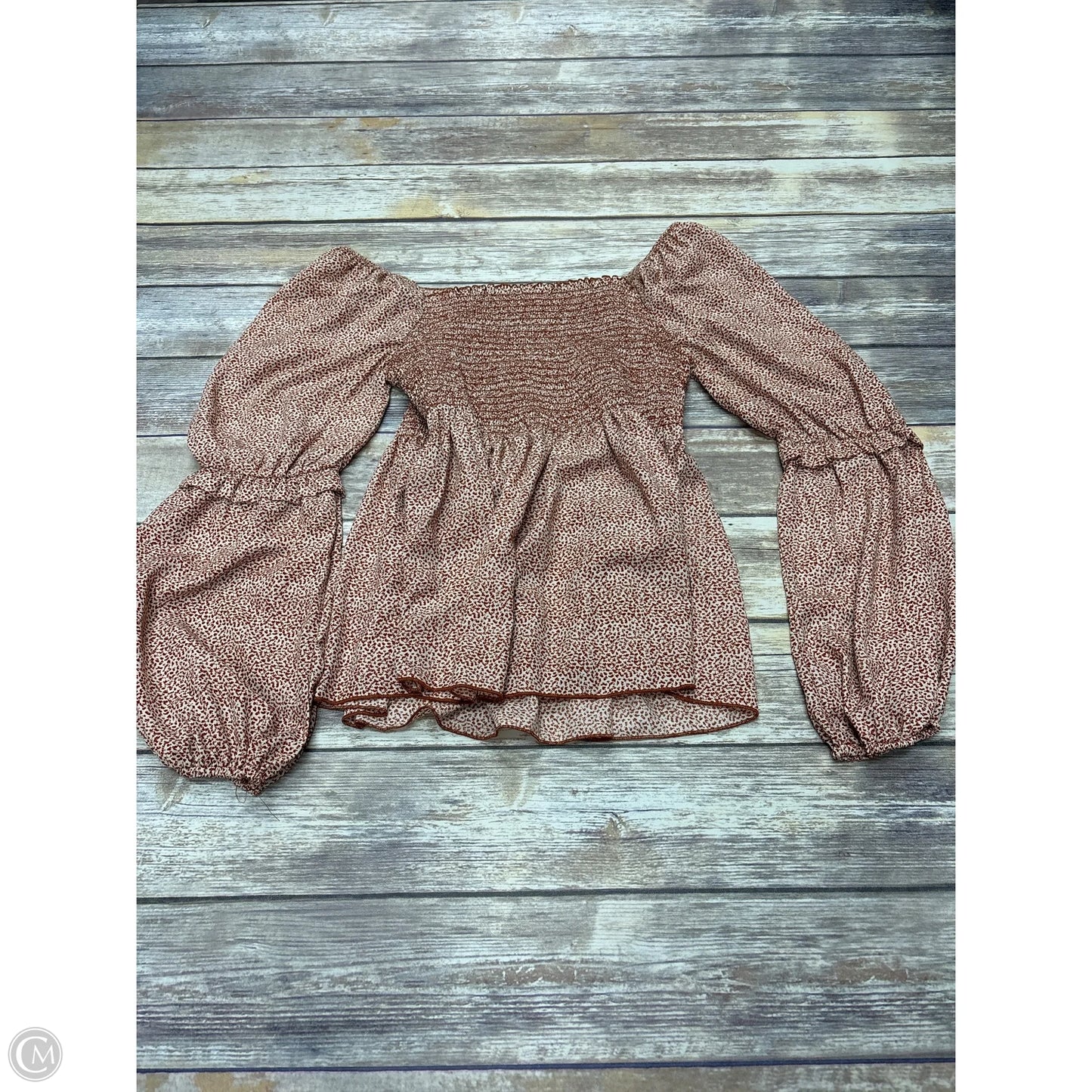 Top Long Sleeve By Hailey & Co In Animal Print, Size: M