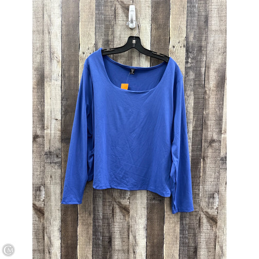 Top Long Sleeve By Shein In Blue, Size: 3x