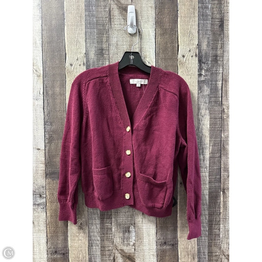 Cardigan By Loft In Maroon, Size: Lp
