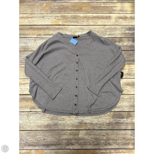 Top Long Sleeve By Out From Under In Grey, Size: S