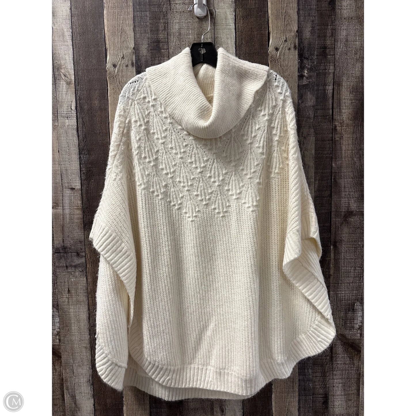 Poncho By Talbots In Cream, Size: L