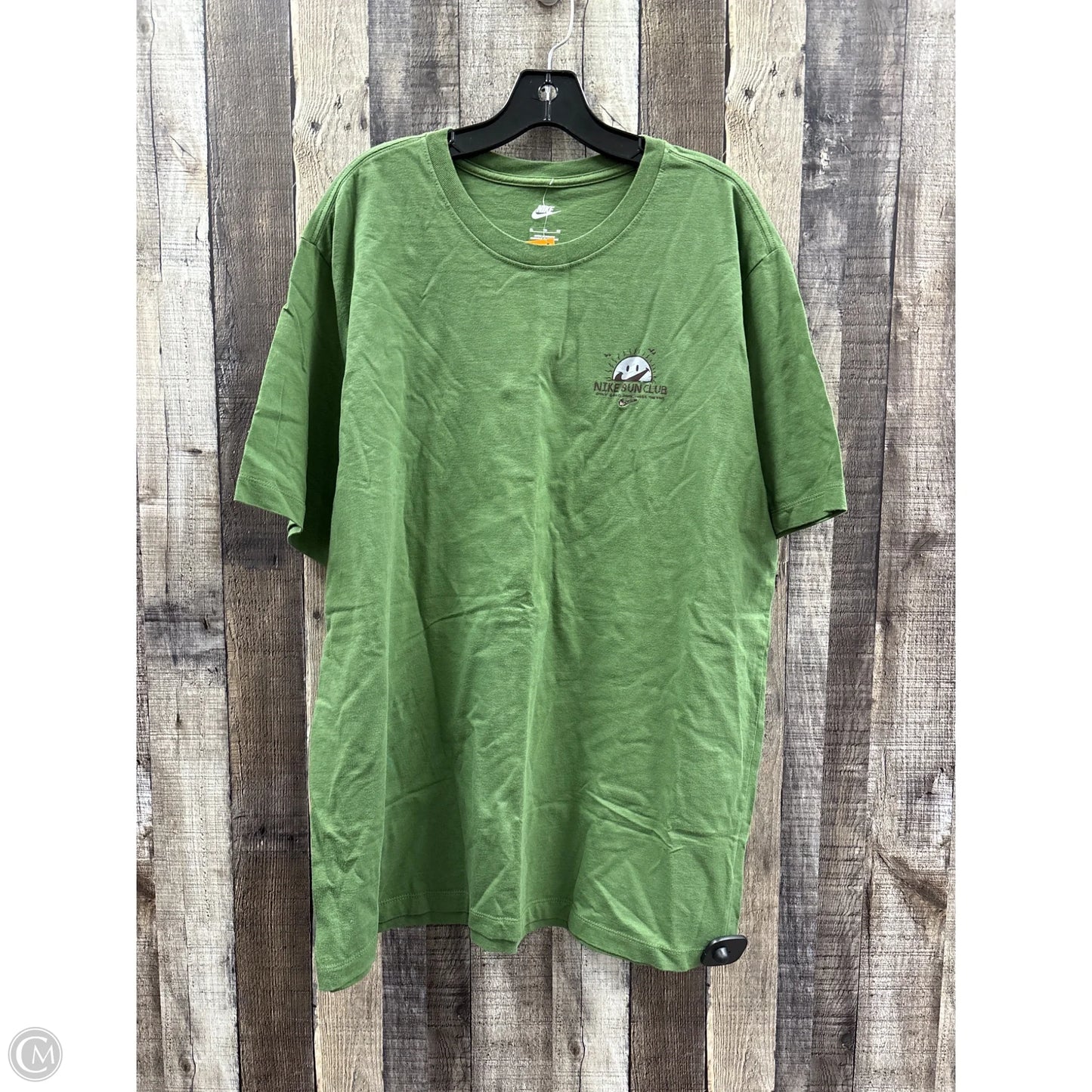 Athletic Top Long Sleeve Crewneck By Nike In Green, Size: Xl