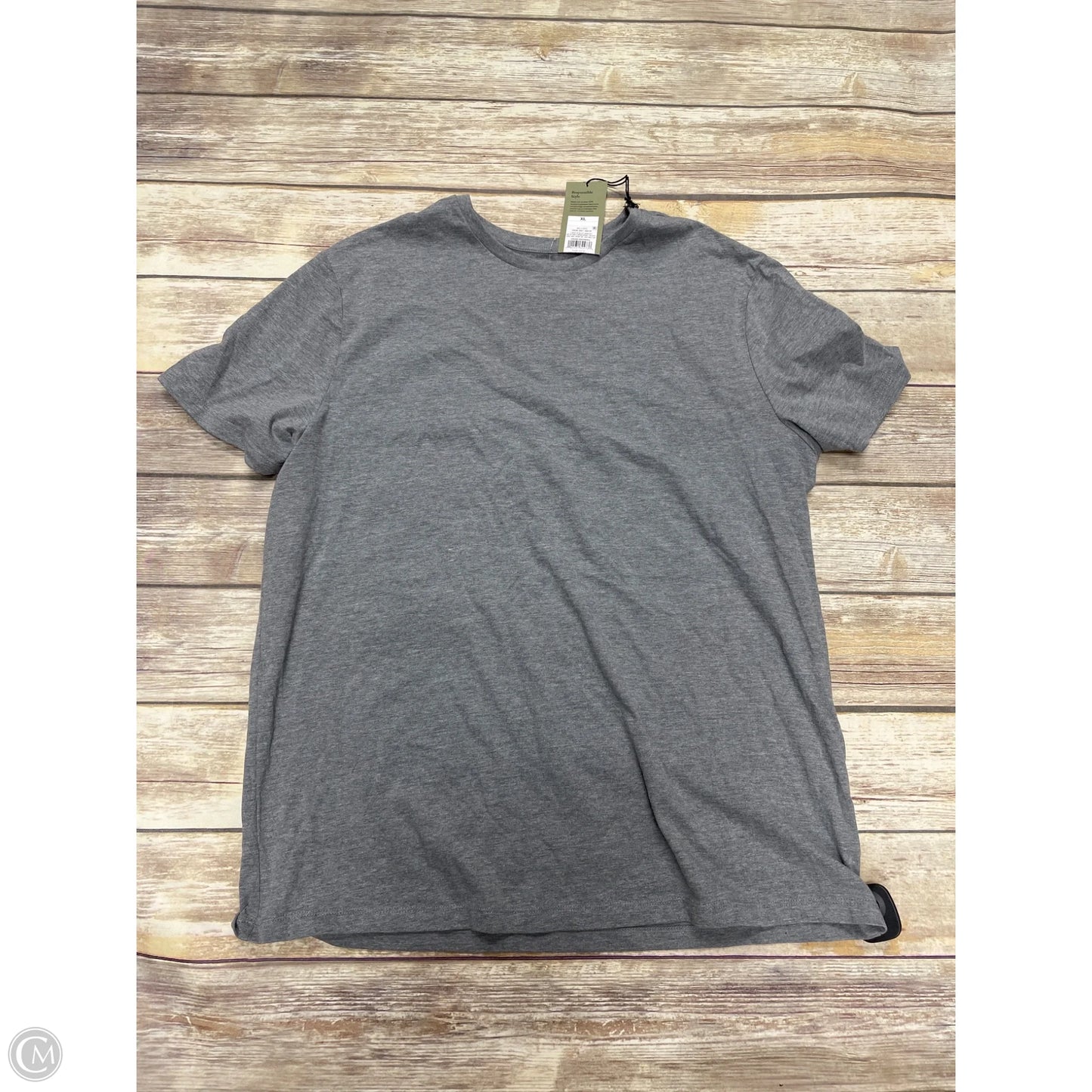 Top Short Sleeve Basic By Cme In Grey, Size: Xl